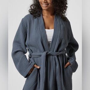Parachute Cloud Cotton Robe Dusk Blue Gray